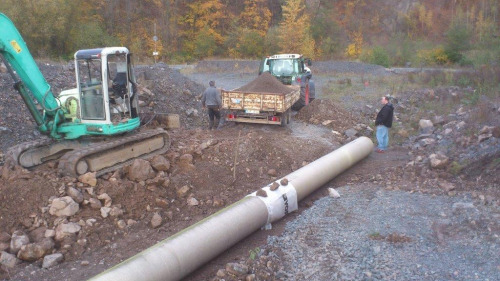 004 Abfluss Container Arbeiten Nentmannsdorf 10 2013